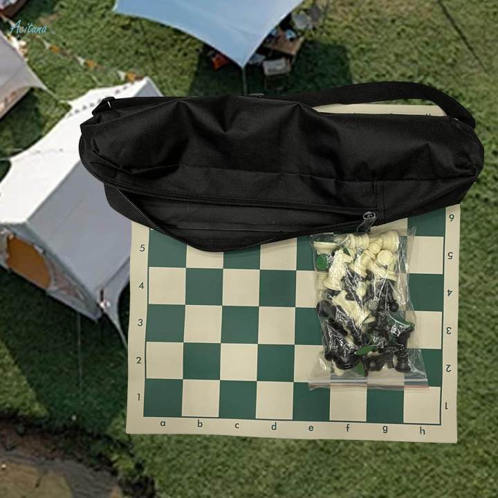 Portable Chess Set Foldable Chess Board with Travel Bag for Storage Chess Set Folding Chess Game
