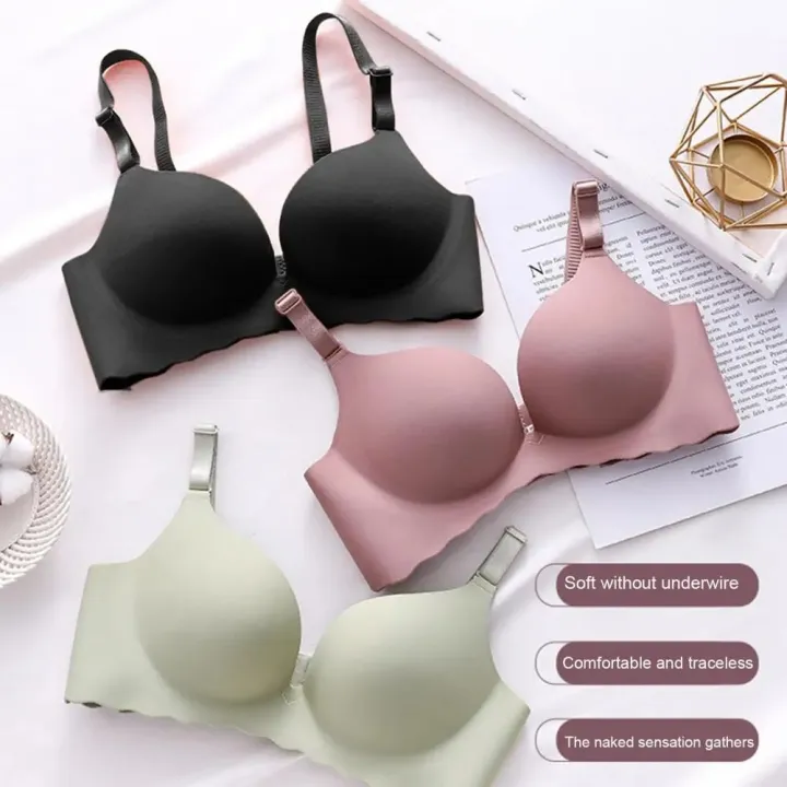 3/4%20Cup%20Padded%20Wire%20Free%20Adjustable%20Shoulder%20Straps%20Lady%20Bra%20Seamless%20Push%20Up%20Thin%20Underwear%20-%20Image%205