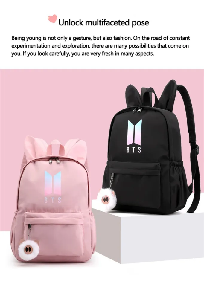 BTS Backpack Cute 3D Idol Merch School Bags Upside Down Laptop