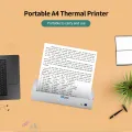 A4 Portable Thermal Printer BT Printer Built-in Battery Test Paper Document Photo Printer White UK Plug. 