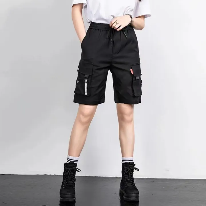 Shorts%20Women%20over%20the%20Knee%20Summer%20Thin%20Student%20Korean%20Style%20Loose%20Sports%20Versatile%20Slimming%20Leisure%20Cargo%20Fifth%20Pants%20Women%20-%20Image%208