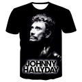 Pop Rock Singer Johnny Hallyday 3D Printed T-shirt Men Women Fashion Casual Streetwear Clothes Hip Hop Harajuku Style Tops. 