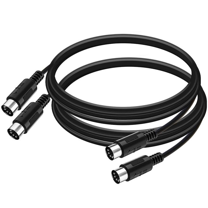 OYPFXMI 2-Pack 5-Pin DIN MIDI Cable, 3-Feet Male to Male 5-Pin MIDI Cable for MIDI Keyboard,Keyboard Synth,Rack Synth,Rack Synth