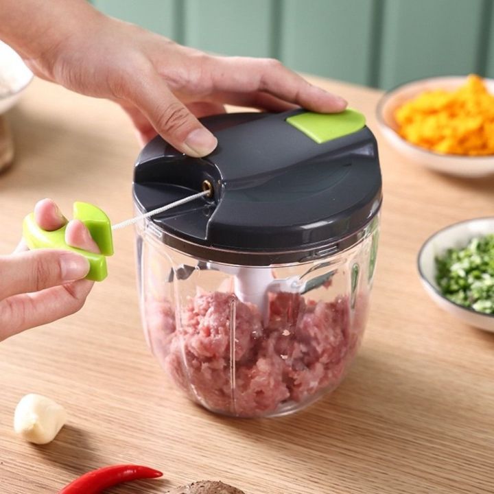 Hand String Blender Hand Blender Hand Pull String Manual Food Chopper Easy To Wash with ...