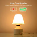 Vimite Table Lamp Rechargeable Table Light Night Lights Bedside Lamp with Clock 10 Level Brightness and USB Charging for Studying Working Reading Bedroom Office Use. 
