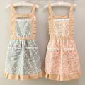 Apron Kitchen Sleeveless Oil Resistant Cute Korean Edition Home Cooking Apron Small Fragmented Flower Apron Household Cover Up. 