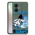 [Free Strap] OPPO Reno11 F reno 11F reno11 Pro 5G Smile Astronaut Square Phone Case Liquid Silicon Soft Casing nasa Cover. 