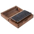 Pack of 70pcs Rubber Stamps Vintage Wooden Box Case Alphabet Letters Number Craft (No Ink Pad Included). 