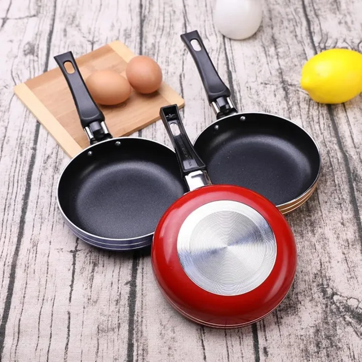 Mini Frying Pan Non-Stick Steel Frypan Pot Saucepan Random Color for ...