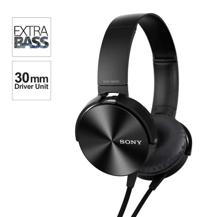 MDR-XB450%20On-Ear%20EXTRA%20BASS%20Headphones%20(BLACK)Extra%20Bass%20Headset%20-%20Image%204