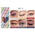 HANDAIYAN Makeup Colored Eyeliner Gel Pencil Kit 6 Colors/box Waterproof Color White Eye Liner Pen Make up Cosmetics Yellow Blue. 