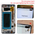 Screen for Samsung Galaxy S10 Plus S10+ G975 G975F Lcd Display Digital Touch Screen with Frame for Samsung Galaxy S10 Assembly. 