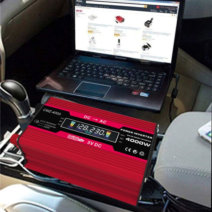 KOGEEK%20300W%20(Real%20Power)%20Peak%20Power%204000W%20LED%20Display%20Modified%20Sine%20Wave%20Inverter%20Rated%20Power%20Inverter%20DC%2012V%20to%20AC%20220V%20Converter%20High%20Frequency%20Car%20Power%20Charger%20Inverter%20with%202%20USB%20Port%20AC%20Socket%20-%20Image%204