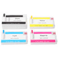 4 Color Toner Cartridge Pigment Replacement for HP 711 Designjet printer T120 24. 