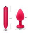 18+ Silicone Anal Plug Jewellery And Bullet Vibrator Set Adult Sex Toys. 