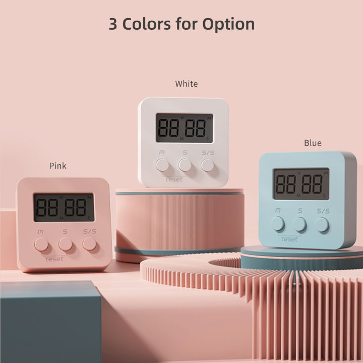 Mini Elec-tronic Timer Study Kitchen Timer Positive and Countdown Timing Function Time Manager with Loud Alarm Large LCD Screen for Children Students Teachers Adults Elderly Classroom Study Work Sport Exercise Cooking