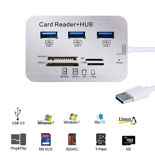 USB 3.0/3.1 Hub With Card Reader