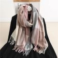 Luxury Plaid Scarf Winter Warm Cashmere Women Long Pashmina Foulard Female Scarves Lady Tassel Shawl Wraps Travel Poncho Blanket. 
