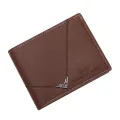 Stylish Design Lychee Texture PU Leather Men'S Wallet Sleek Short Multi Card Slot PU Leather Men'S Wallet Leather Durable Material Men'S Short Wallet for Use Business Travel Essentials Office. 
