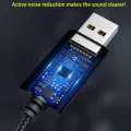 USB to 3.5mm Headphone and Microphone Jack Audio Adapter with 3.5mm Combo Aux Stereo Converter for Headset Mac PS4 PC. 