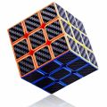 3x3x3 Carbon Fiber Sticker Rubik Cube - 3 by 3 Smooth Rubik Magic Cube by ZinZen. 
