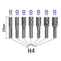 2.5mm 3mm 3.5mm 4mm 4.5mm 5mm 5.5mm 6 Points Hex Socket H4 Hexagon Shank Nut Driver Part for Car Repairing. 