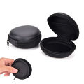 Durable Round Shape Small Portable Hard Zippered  Earphone Case Organizer Headset Box Encounter. 