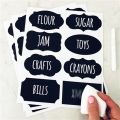 Haile 10-100 s Waterproof Chalkboard Labels Spice Organizer Label for Household Kitchen Jars Blackboard Stickers With White Pen. 
