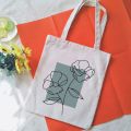 READY STOCK Aesthetic Art Canvas Tote Bag Aesthetic Line Drawing Plant Print Storage Bags Student Tote Bags. 