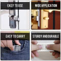 Stainless Steel Door lock security Heavy Duty Door  device Portable door lock blocker for Travel Safety Hotel Security Home Protection College Living Privacy Assurance. 