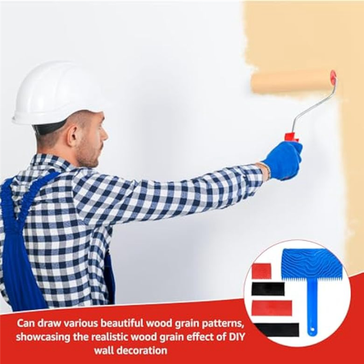 5Pcs%20Rubber%20Wood%20Grain%20Roller%20Tool%20Reusable%20Grain%20Pattern%20Painting%20Tool%20for%20DIY%20Wall%20Floor%20-%20Image%206