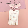 Cartoon Card Holder Bank ID Card Case Credit Card Lanyard Students Bus Card Cover Identity Badge Cards Holder. 