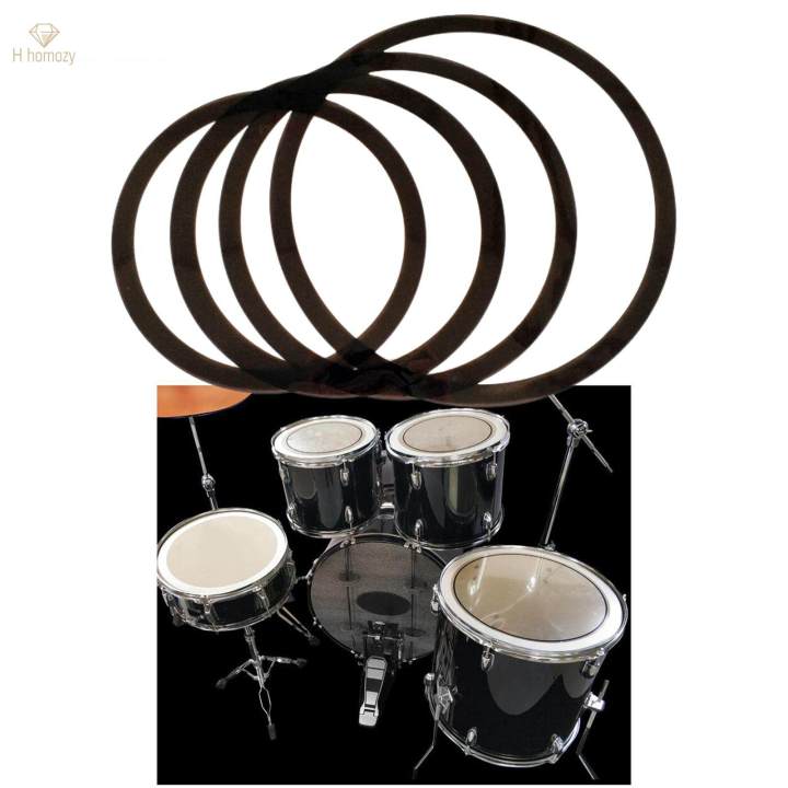 4Pcs Drumhead Skin Replacement Parts,Drum for Bongo Drum,African Black 12 13 14 16