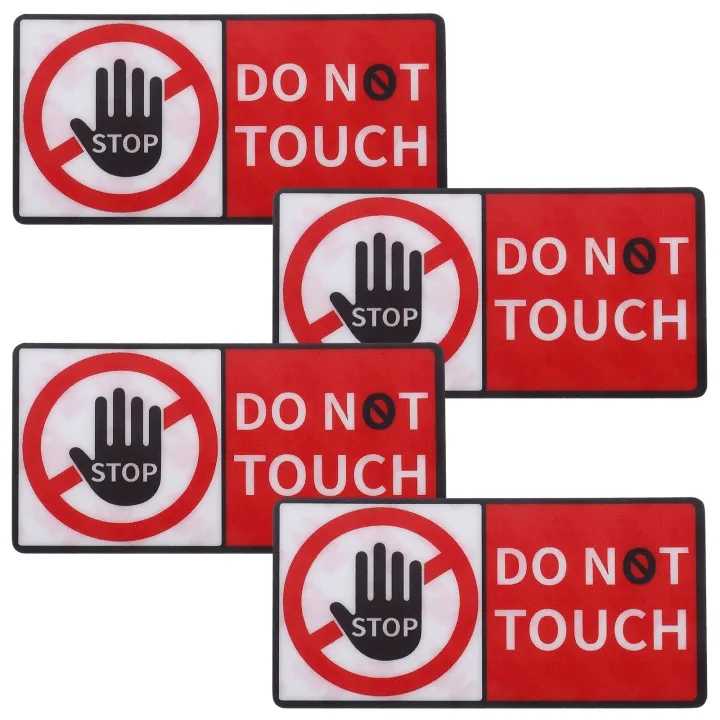 Do Not Approach Sticker Do Not Touch Sticker 4 Sheet Adhesive Labels Safety Signs Waterproof ...