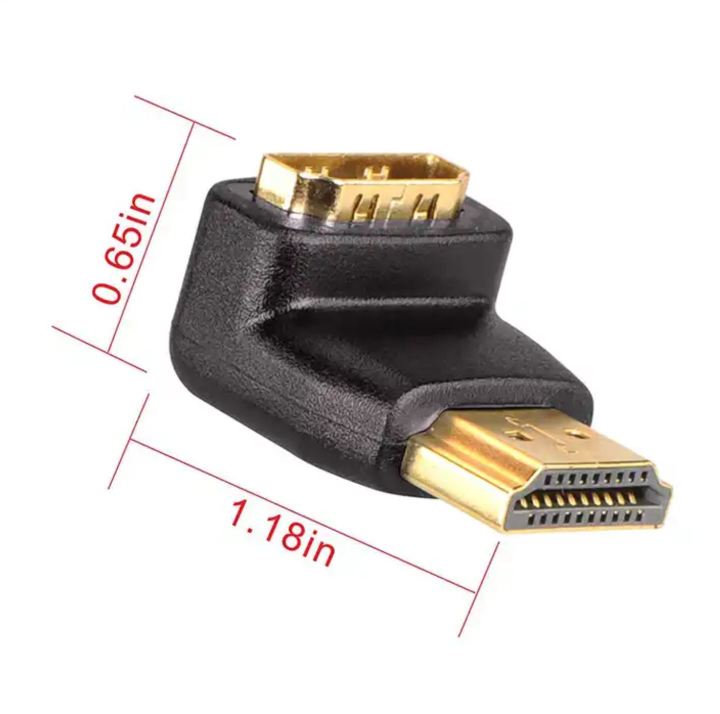 HDMI%2090%20Degree%20HDMI%20Adapter%20Male%20to%20Female%20Right%20Angle,%20Zinc%20Alloy%20Full%20Shielding%2024K%20Gold%20Plated%20Connectors%20%20satellite%20TV%20Receiver%20CCTV%20Decoder%20LNB%20Switch%20CCTV%20-%20Image%203