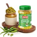 Jainji Marwari Green Chilli Pickle 200 Gram | Rajasthani Hari Mirch Ka Achar | Made With Traditional Methods | Taste Enhancer | Spicy & Tangy | Sun-Dried Homemade Stuffed Green Chillies (Pack of 1)(FROM INDIA)JEZ. 