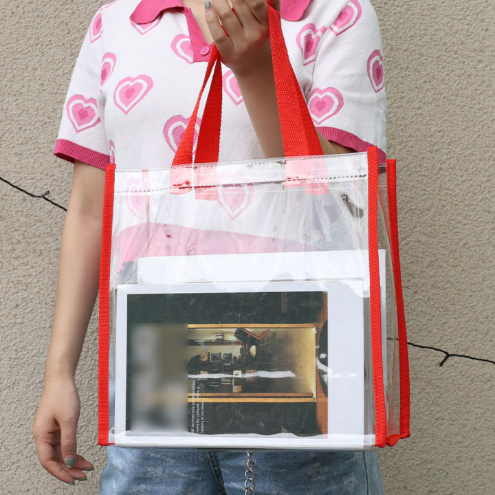 Pvc%20Waterproof%20Casual%20Fashion%20Clear%20Vinyl%20Bag%20Transparent%20See%20Through%20PVC%20Purse%20Handbag%20Crossbody%20Messenger%20Bag%20-%20Image%203