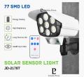 Solar Light (2 × BATTERY) LED Solar Powered Lamp LED COB - CCTV Camera Model - Security - Solar Light Outdoor Street Spotlight - Garden Solar Wall Lamp. 