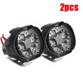 1 Pair Electric 6leds Spotlight External Led Motorcycle Spotlight Car Auxiliary Headlight Fog Lamp. 