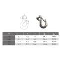 Marine 316 Stainless Steel Trailer Safety Chain Latch Clevis Hook 0.31 inch. 