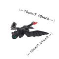 Movie Character Cartoon 3D Toothless Dragon Figure Lovely Cute Night Fury Dragon Figure Black and White How To Train Your Dragon Toothless Joint Model Anime Collection. 