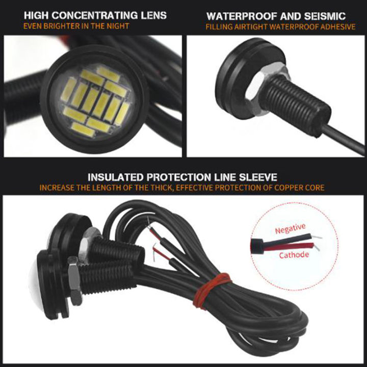 2x%20White%20DC%2012V%205W%20Eagle%20Eye%20LED%20Daytime%20Running%20DRL%20Backup%20Light%20Car%20Auto%20Lamp%20-%20Image%204