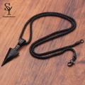 Sunnyheart Male Necklace Stainless Steel Spearhead Charm Male Necklace. 