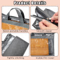 DishyKooker 9pcs Organizer Bags Transparent Hanging Dust Cover Bags Purse Storage Organizer With Zipper Handles (3 Sizes: S/M/L). 
