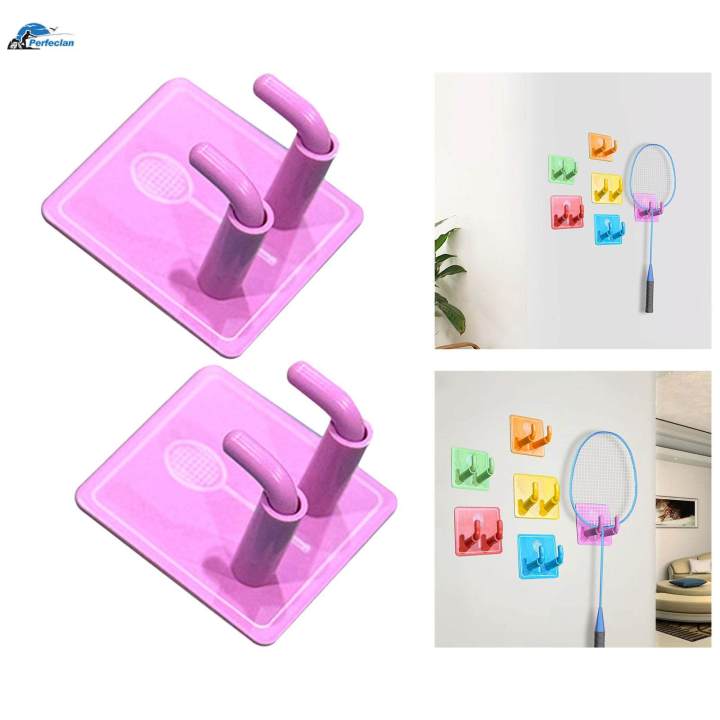 2Pcs%20Wall%20Mounted%20Racket%20Rack%20Game%20Room%20Universal%20Gym%20Badminton%20Racket%20Hooks%20-%20Image%204