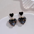 Delicate Earrings New Sweet Charm Jewelry Black Love Earrings for Women Party Birthday Gift Special Occasion. 