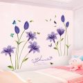 Lavender purple dream flower Beautiful Home Decoration animals tree bridge baby children cartoon bedroom room decor wall stickers removable kids nursery decal sticker Wall Decoration Stickers wall deco. 