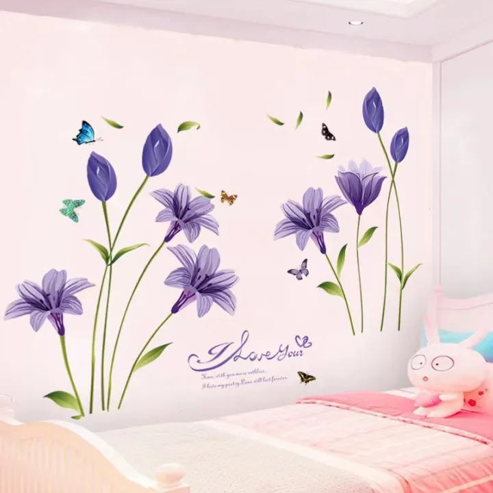 Lavender%20purple%20dream%20flower%20Beautiful%20Home%20Decoration%20animals%20tree%20bridge%20baby%20children%20cartoon%20bedroom%20room%20decor%20wall%20stickers%20removable%20kids%20nursery%20decal%20sticker%20Wall%20Decoration%20Stickers%20wall%20deco%20-%20Image%204