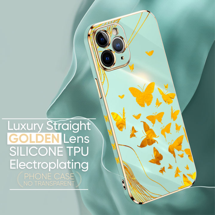 Hontinga%20for%20Redmi%2012C%20/%2011A%20Back%20Cover%20With%20Lanyard%20Luxury%206D%20Plating%20Shiny%20Golden%20Butterfly%20Case%20Soft%20Silicone%20Square%20Mobile%20Cover%20-%20Image%204