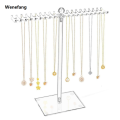 Wenefang Sales promotion Hanging Hooks Jewelry Holder Lightweight Acrylic Necklace Organizer Anti-Slip Base Transparent Jewelry Stand for Jewelry. 